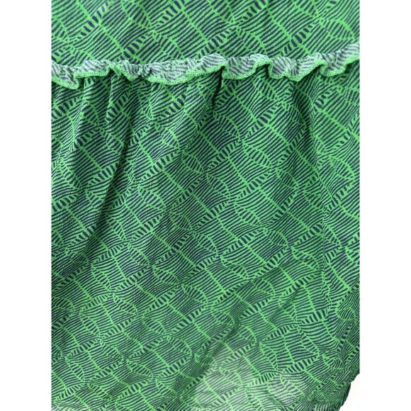 Anthropologie Maeve Tiered Midi Maxi Skirt Women’s Small  Green Elastic Waist - Picture 9 of 13